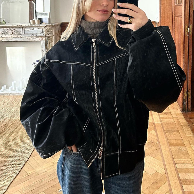 Solara™ - Oversized Leren Jas