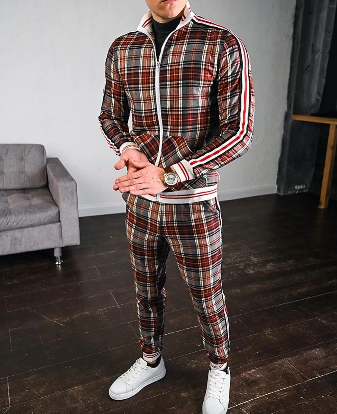 Greg / Stijlvol Polyester Vrijetijdstrackpak
