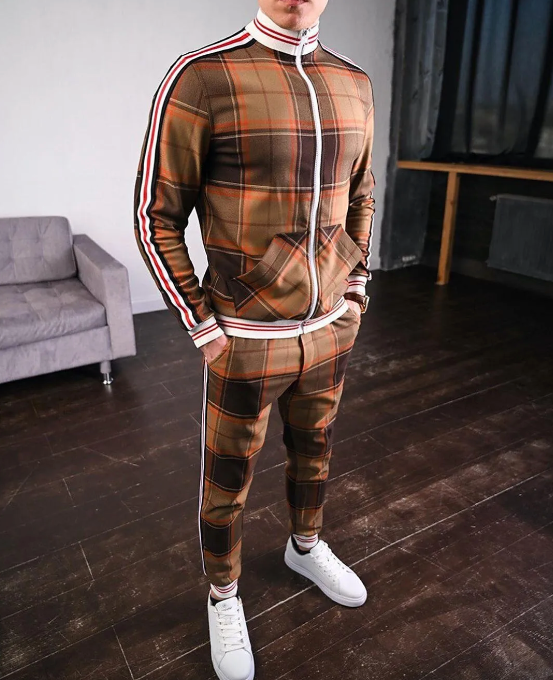 Greg / Stijlvol Polyester Vrijetijdstrackpak