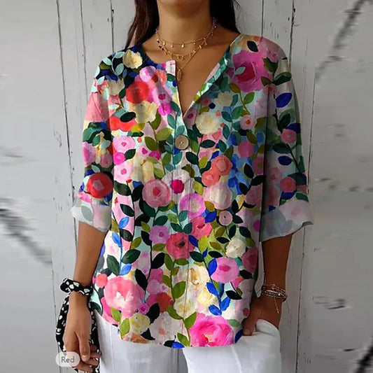JOYCE / CASUAL FLORAL BLOUSE