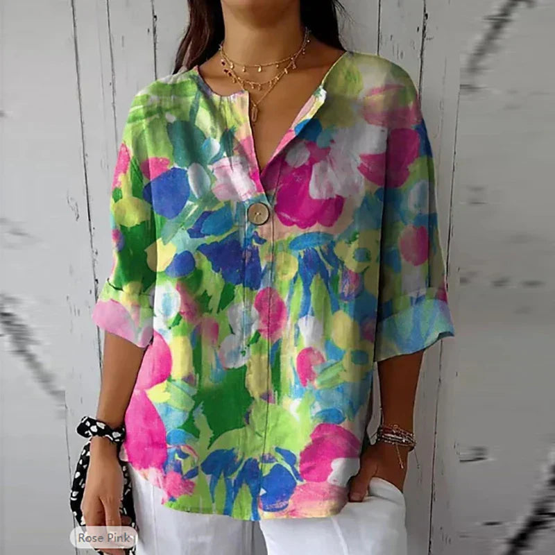 JOYCE / CASUAL FLORAL BLOUSE